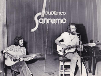 Gianni Siviero e Enzo Capuano al Club Tenco anni 70